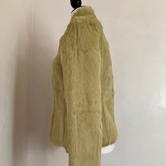Vintage Soft-Lime Green Fur Jacket - Picture 6 of 9